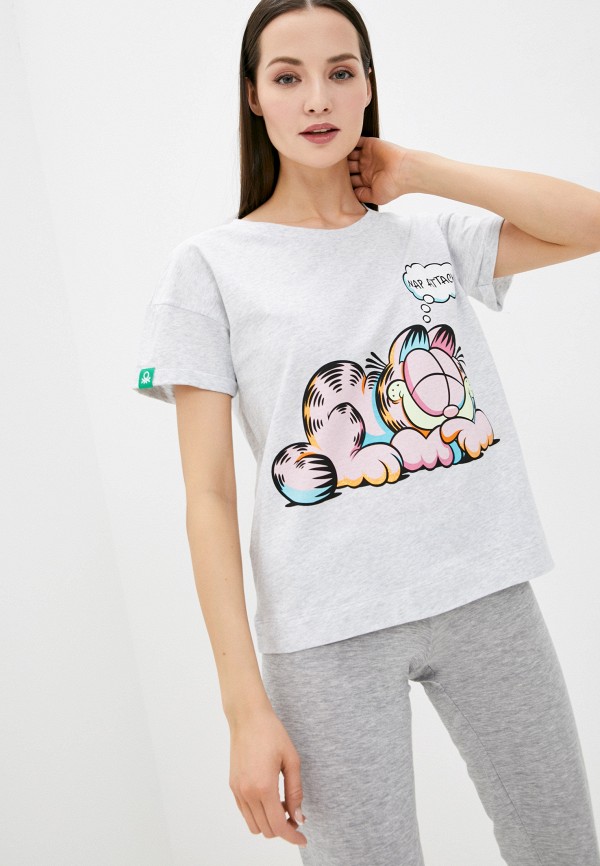 

Футболка домашняя United Colors of Benetton, Серый, United Colors of Benetton UN012EWMHGW7