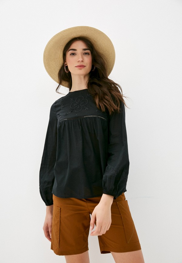 

Блуза United Colors of Benetton, Черный, United Colors of Benetton UN012EWMHHU9