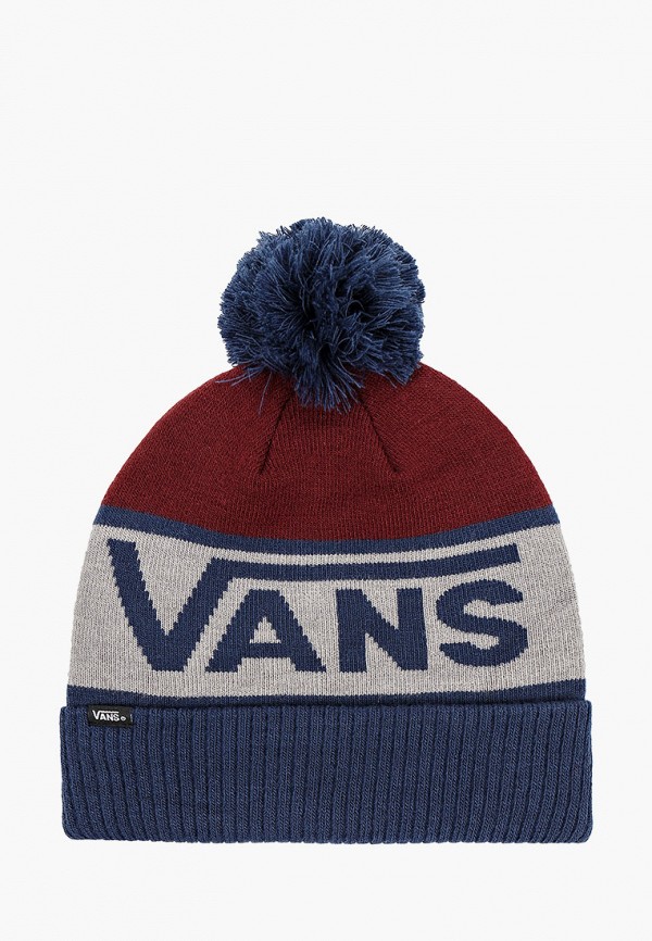 

Шапка Vans, Разноцветный, MN VANS STRIPE POM BEANIE