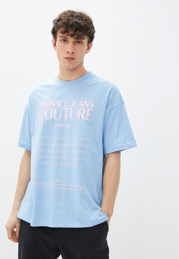

Футболка Versace Jeans Couture, Голубой, Versace Jeans Couture VE035EMMGUA8