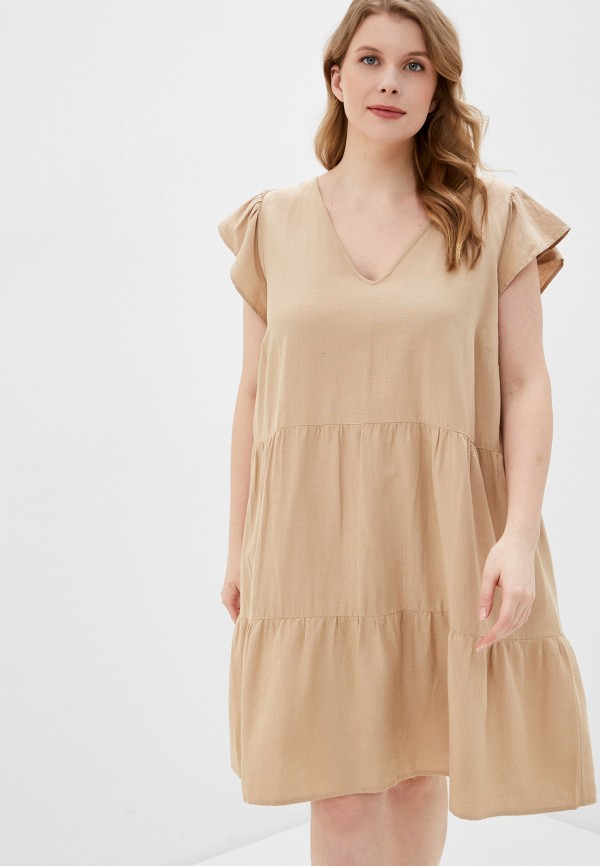 

Платье Vero Moda Curve, Бежевый