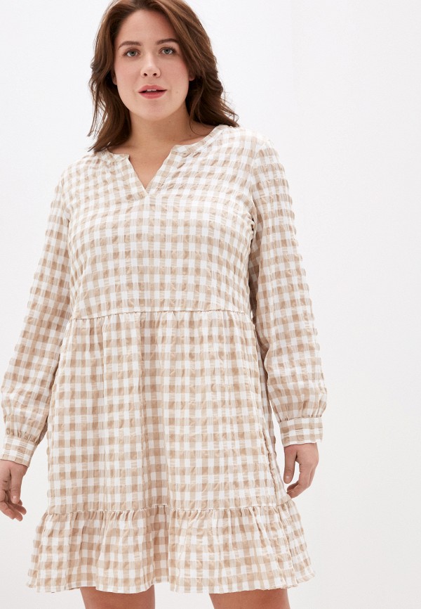 

Платье Vero Moda Curve, Бежевый