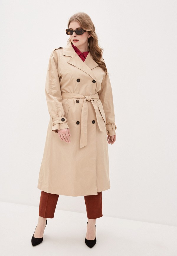 

Плащ Vero Moda Curve, Бежевый, Vero Moda Curve VE037EWILJW2