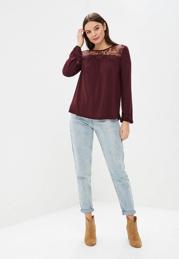 

Лонгслив Vero Moda, Бордовый, Vero Moda VE389EWBXUV4
