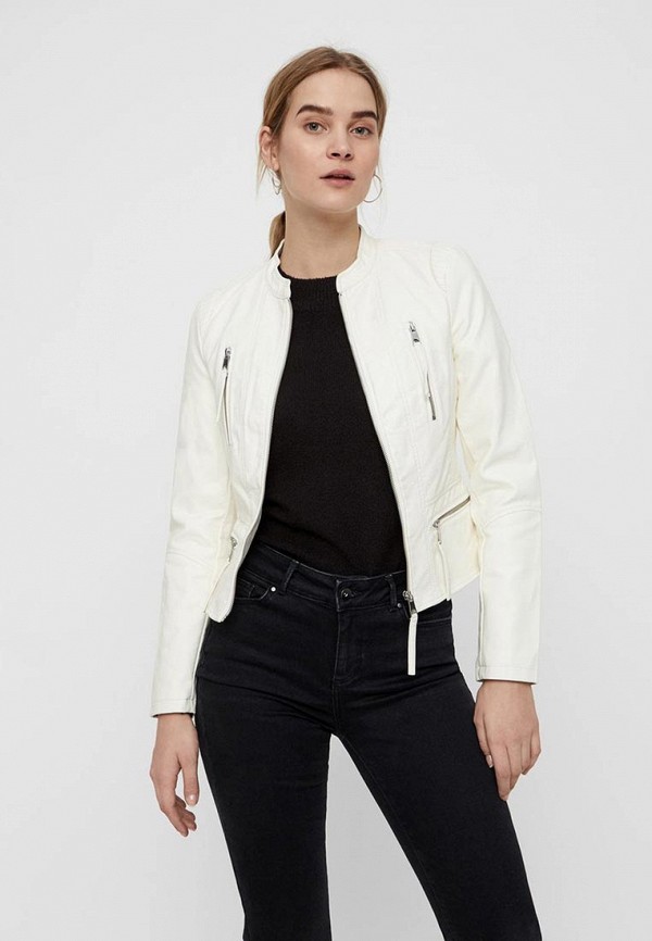 

Куртка кожаная Vero Moda, Белый, Vero Moda VE389EWDLWY9