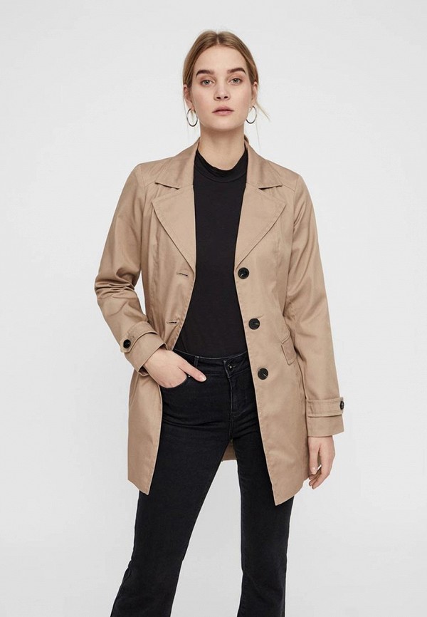 

Плащ Vero Moda, Бежевый, Vero Moda VE389EWDLXA5