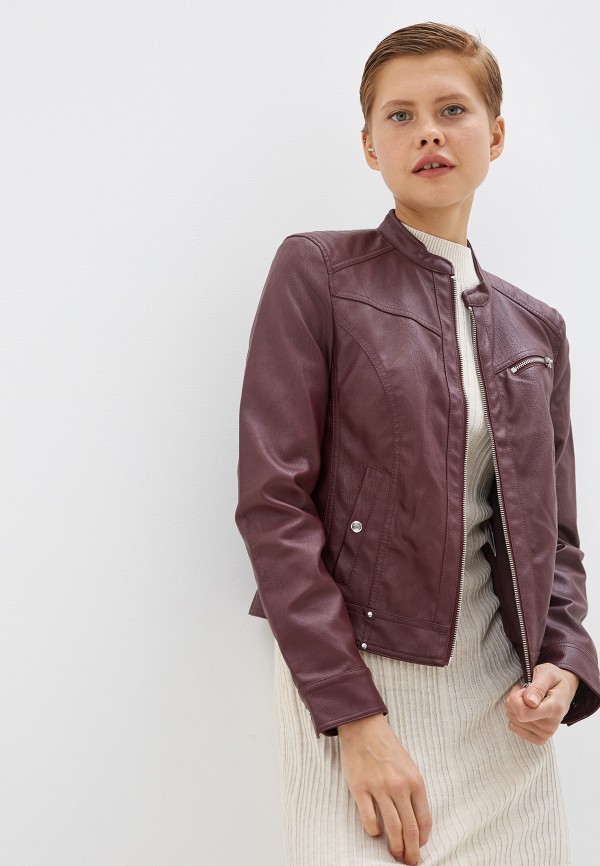 

Куртка кожаная Vero Moda, Бордовый, Vero Moda VE389EWFINP8