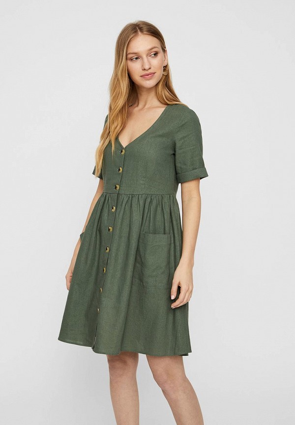 

Платье Vero Moda, Vero Moda VE389EWFJPV4, Хаки