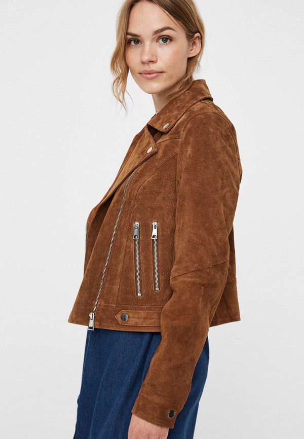 

Куртка кожаная Vero Moda, Коричневый, Vero Moda VE389EWHJKJ6