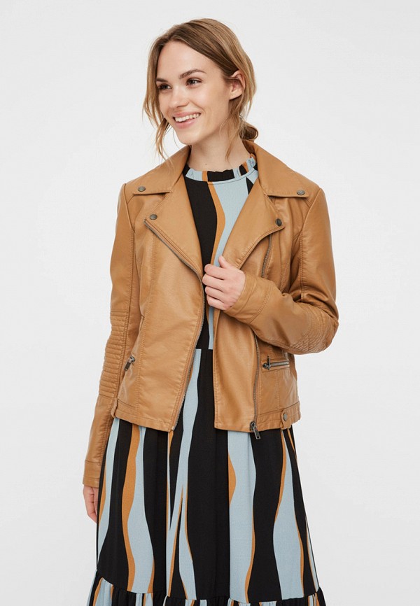 

Куртка кожаная Vero Moda, Бежевый