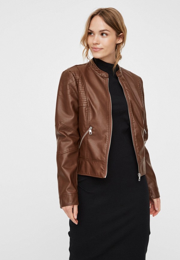 

Куртка кожаная Vero Moda, Коричневый