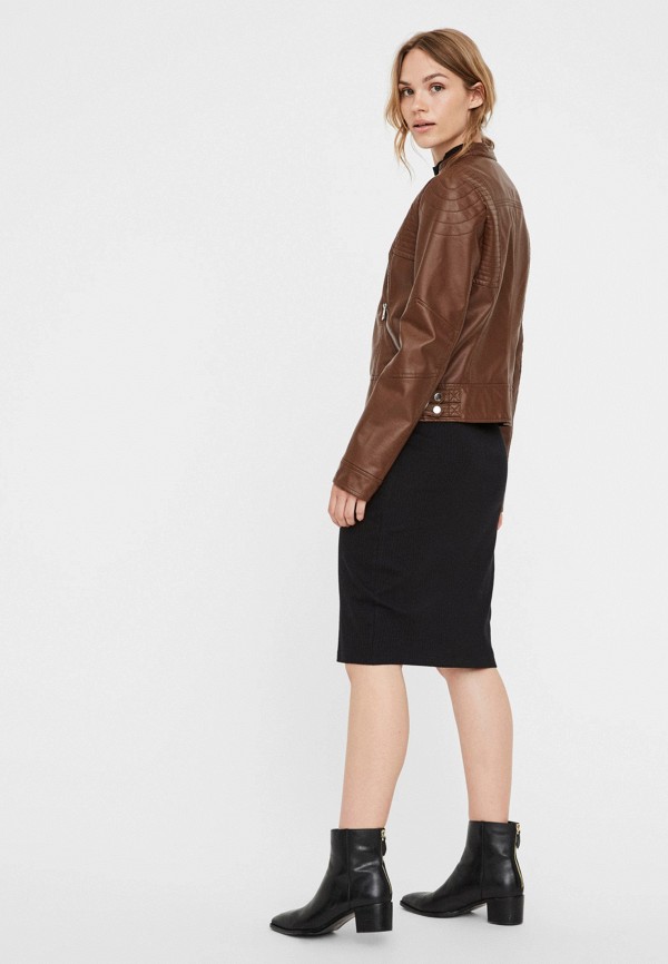 

Куртка кожаная Vero Moda, Коричневый, Vero Moda VE389EWHJKK6