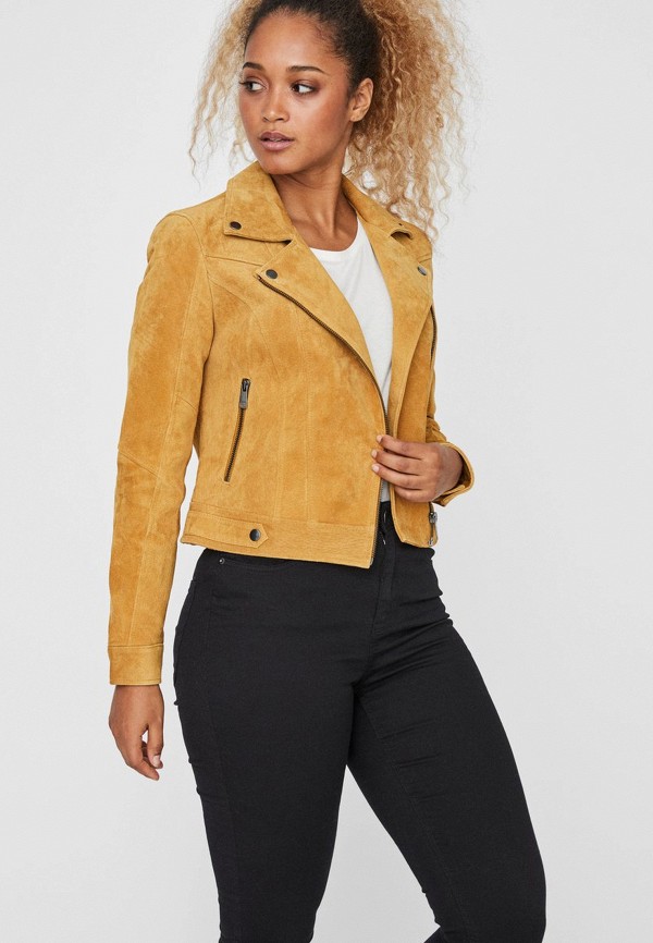 

Куртка кожаная Vero Moda, Желтый, Vero Moda VE389EWHJKK7
