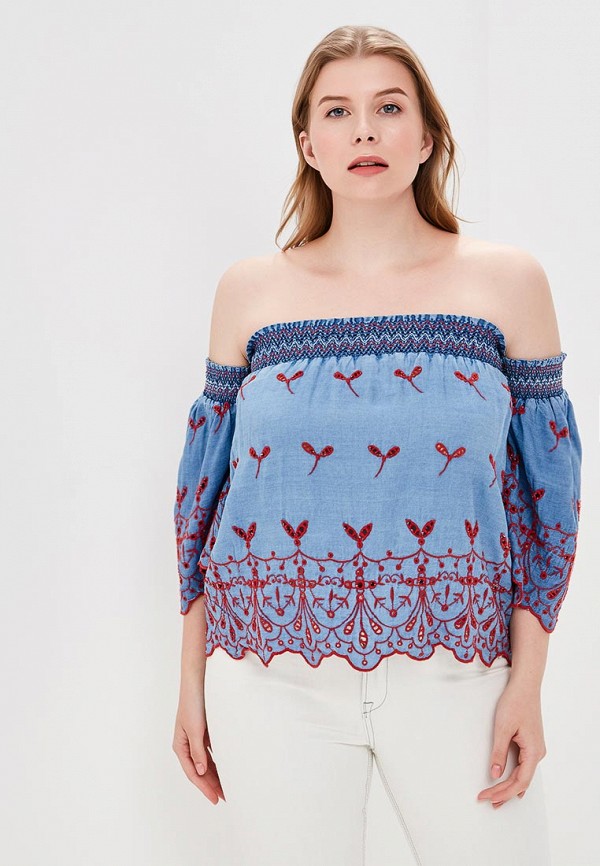 

Блуза Violeta by Mango, Синий