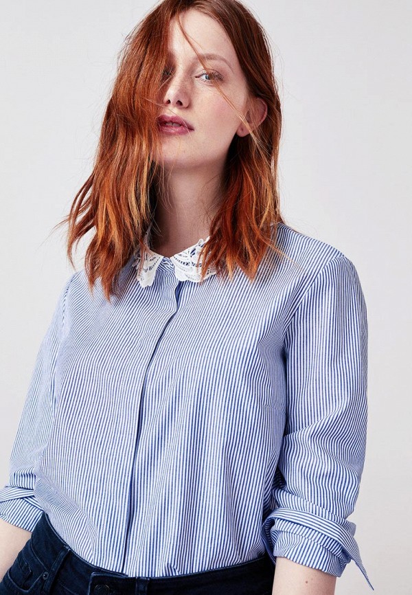

Блуза Violeta by Mango, Синий