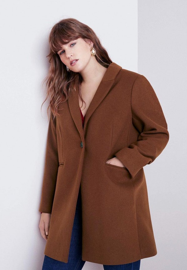 

Пальто Violeta by Mango; Violeta by Mango VI005EWDKGB0, Коричневый