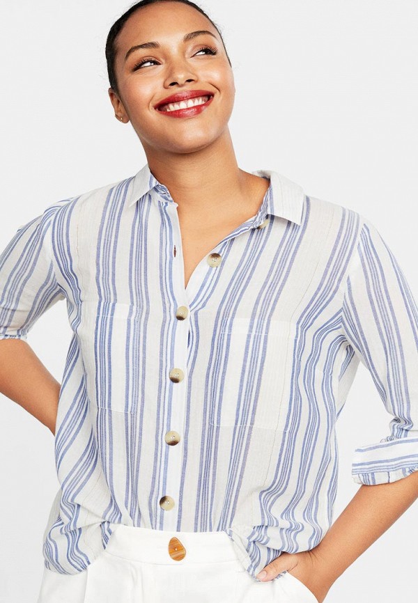 

Рубашка Violeta by Mango, - TREND, Синий