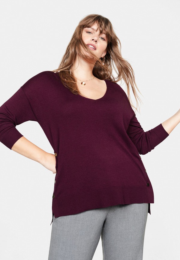 

Пуловер Violeta by Mango, Бордовый, - SNAPS