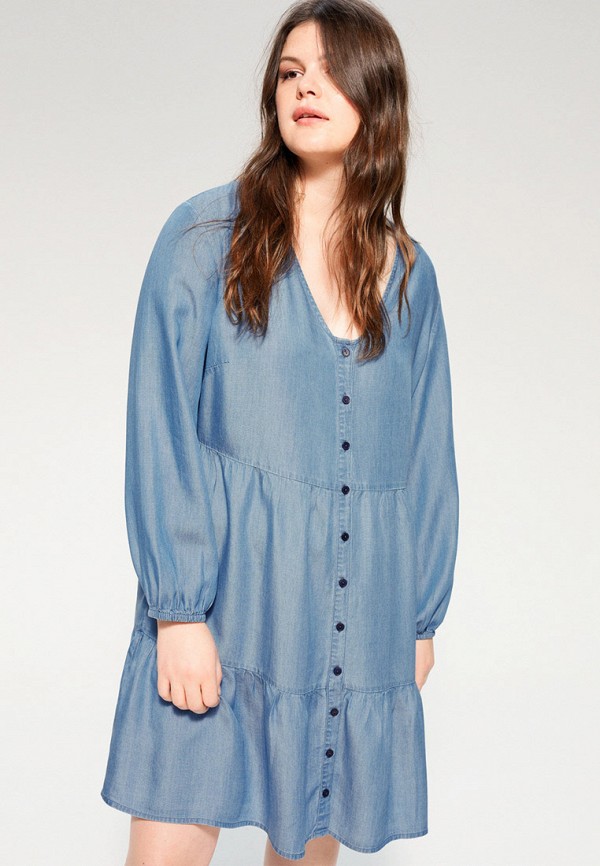 

Платье Violeta by Mango, Голубой, - BELEN