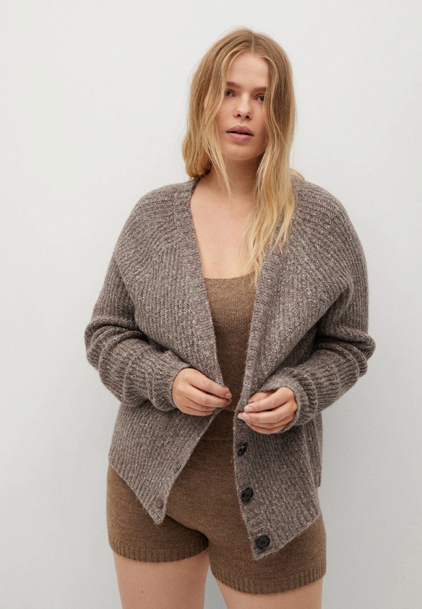 

Кардиган Violeta by Mango, Коричневый, - CHLOE