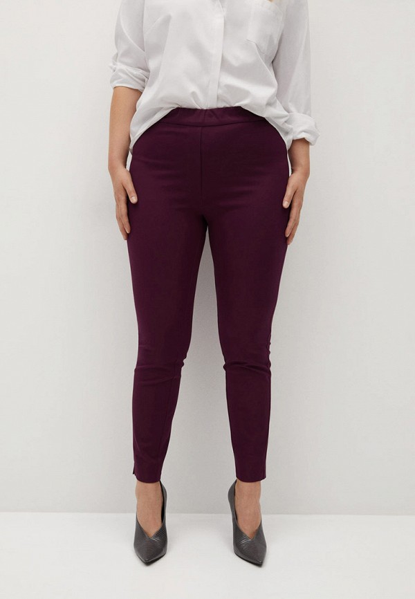 

Брюки Violeta by Mango, Бордовый, - ELASTIC7