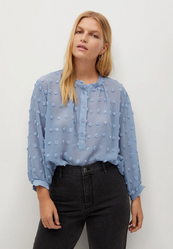 

Блуза Violeta by Mango, Голубой, - EMMA