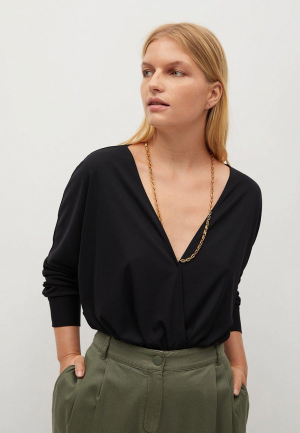 

Лонгслив Violeta by Mango, Черный, - BLACK