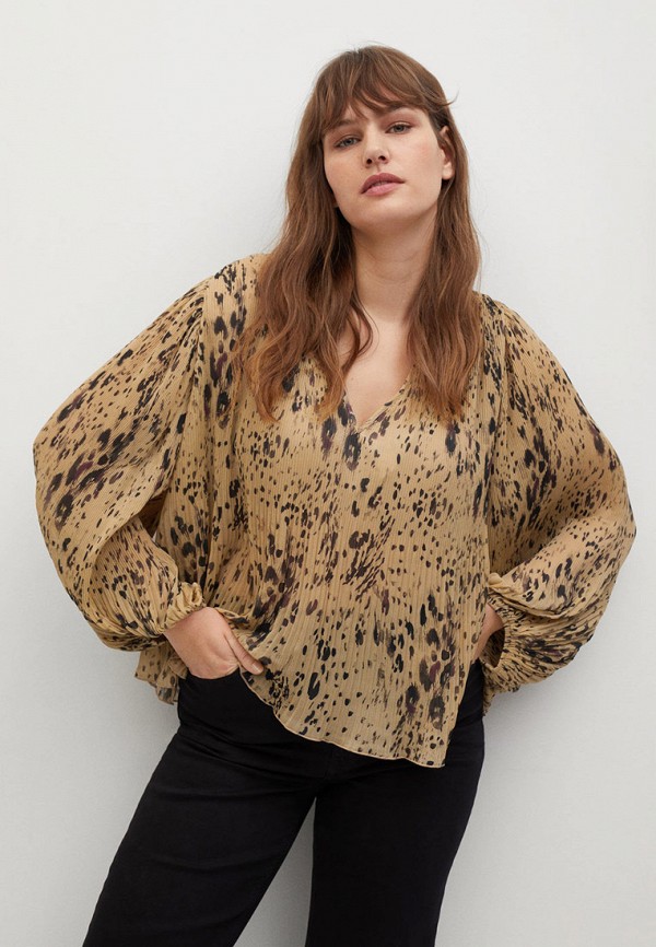 

Блуза Violeta by Mango, Бежевый, - TIGRIS