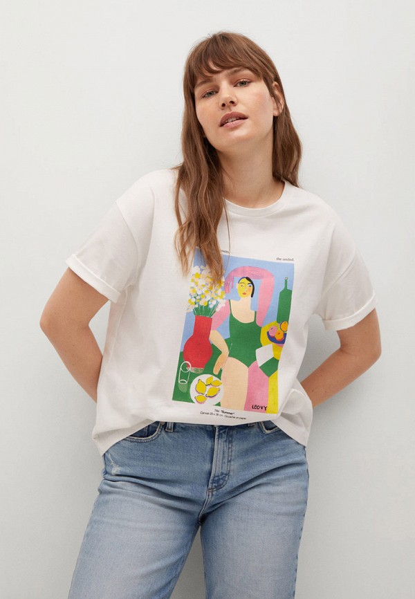 

Футболка Violeta by Mango, Белый, - PSWOMAN