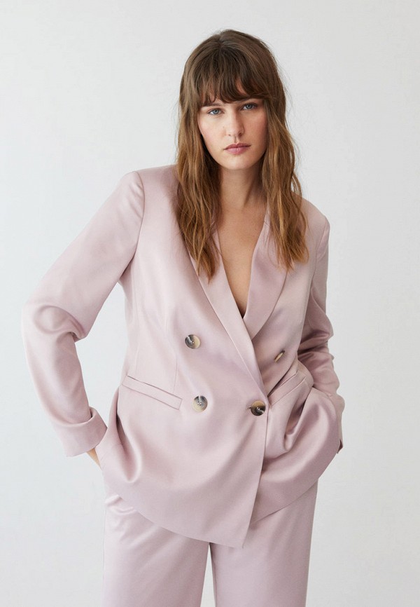 

Пиджак Violeta by Mango, Розовый, - FRUFRU