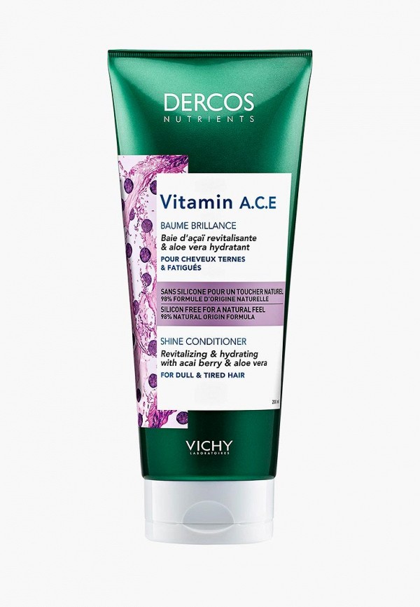 

Кондиционер для волос Vichy, Белый, Dercos Nutrients Vitamin, для блеска, 200 мл