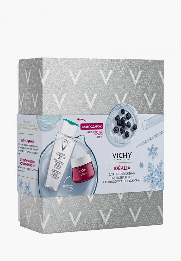 

Набор для ухода за лицом Vichy, Прозрачный, дневной крем-уход Idealia, 50 мл + мицеллярный лосьон Purete Thermale, 200 мл