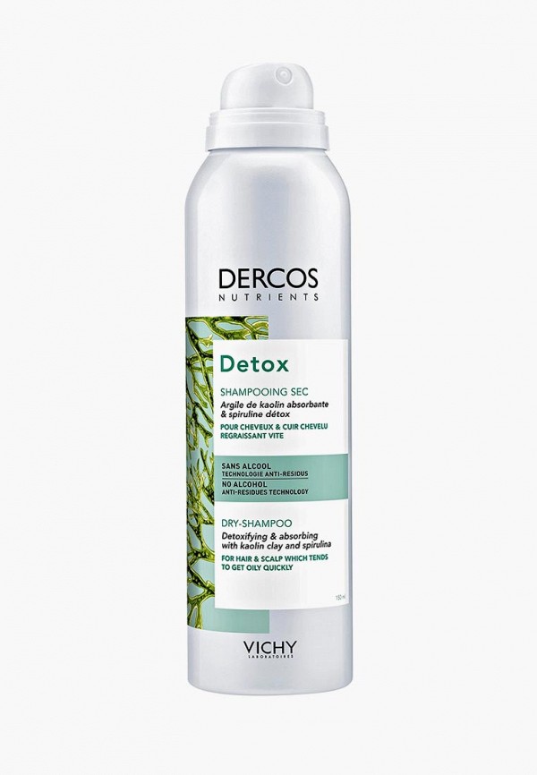 

Сухой шампунь Vichy, Прозрачный, Dercos Nutrients Detox, 150 мл