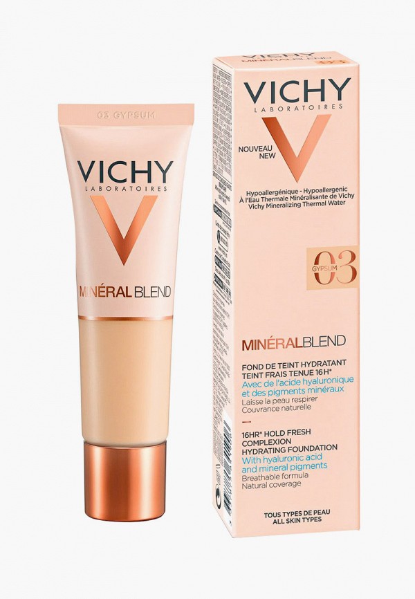 

Тональная основа Vichy, Бежевый, Mineralblend 16 часов стойкости и сияния кожи