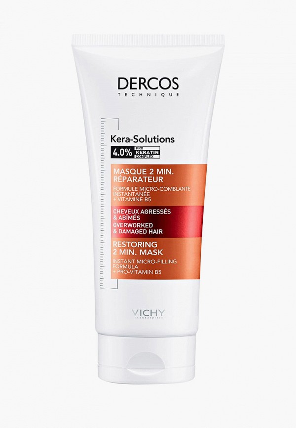 

Маска для волос Vichy, Прозрачный, DERCOS KERA-SOLUTIONS с комплексом Про-Кератин, реконструирующая поверхность волоса, 200 мл
