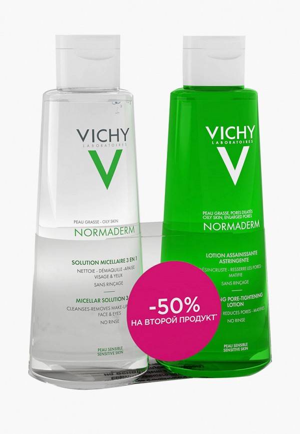 

Набор для ухода за лицом Vichy, Прозрачный, Normaderm сужающий поры