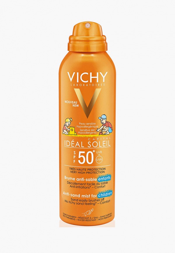 

Спрей для тела Vichy, Прозрачный, CAPITAL IDEAL SOLEIL Детский спрей-вуаль анти-песок SPF50+ для лица и тела, 200 мл