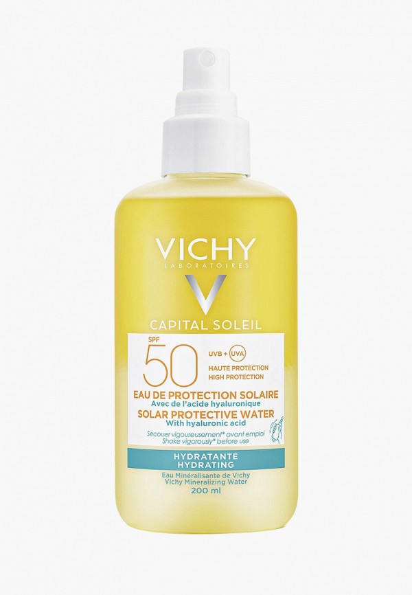 

Спрей солнцезащитный Vichy, Желтый, CAPITAL SOLEIL, двухфазный, увлажняющий SPF 50, 200 мл