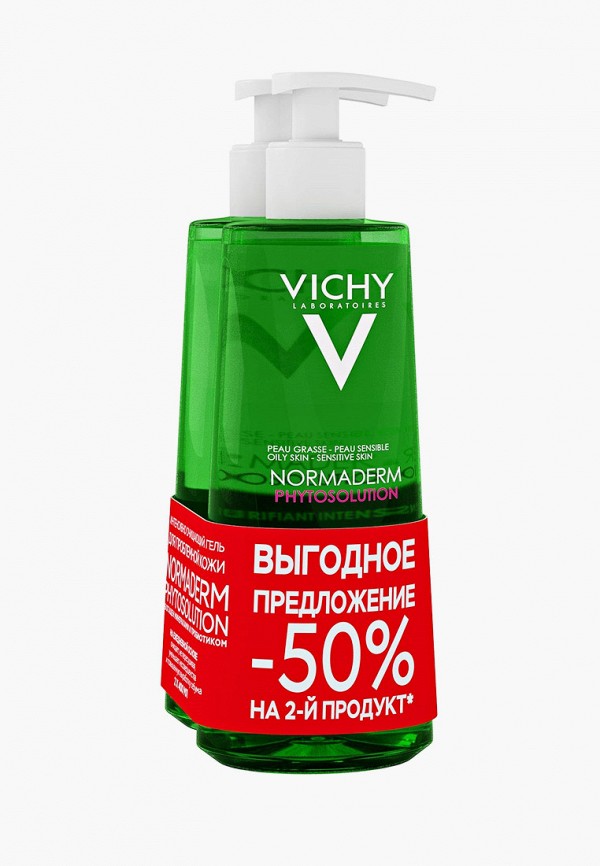 

Набор для ухода за лицом Vichy, Прозрачный, NORMADERM PHYTOSOLUTION Очищающий гель для умывания, 400 мл*2. Скидка -50% на второй продукт