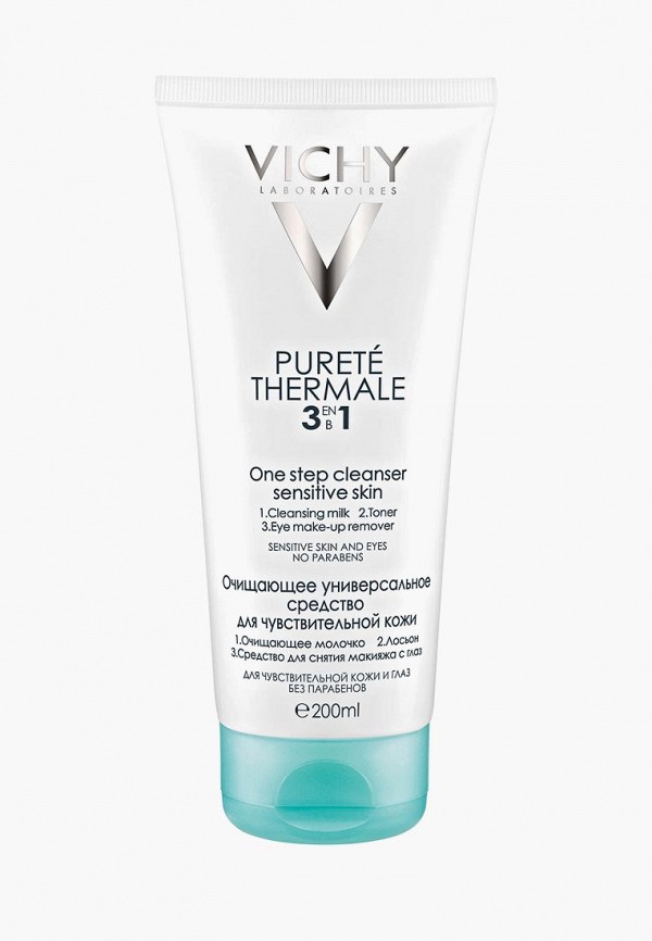 

Средство для снятия макияжа Vichy, Прозрачный, Purete Thermale 3-в-1. Очищающее, универсальное, 200 мл
