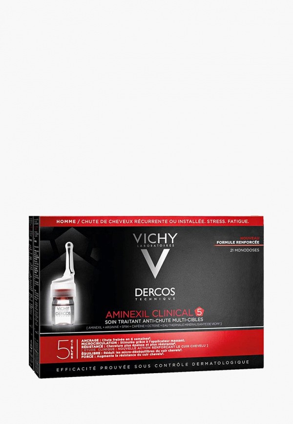 

Усилитель роста волос Vichy, Прозрачный, Dercos Aminexil Intensive 5 для мужчин 21 монодоза против выпадения широкого спектра действия 6 мл