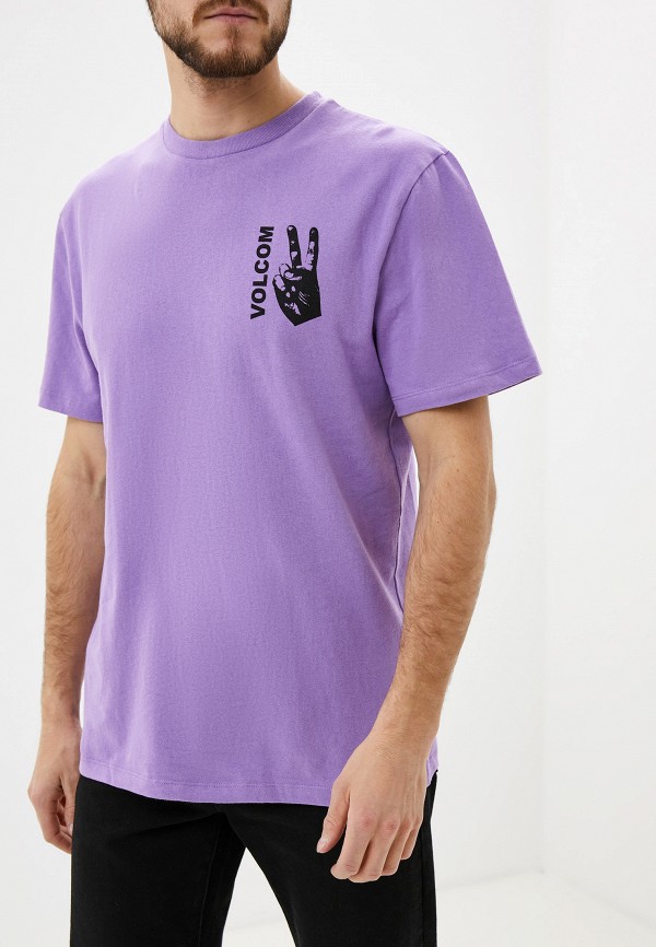 

Футболка Volcom, Фиолетовый, PEACE GRID BXY SS
