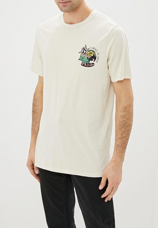 

Футболка спортивная Volcom, Бежевый, PARTY BIRD S/S TEE