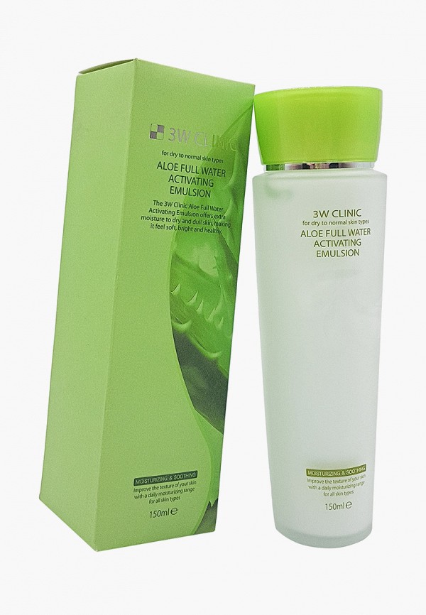 

Эмульсия для лица 3w Clinic, Прозрачный, Aloe Full Water с алоэ, 150 мл