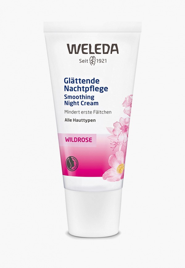 

Крем для лица Weleda, Прозрачный, розовый разглаживающий ночной, 30 мл