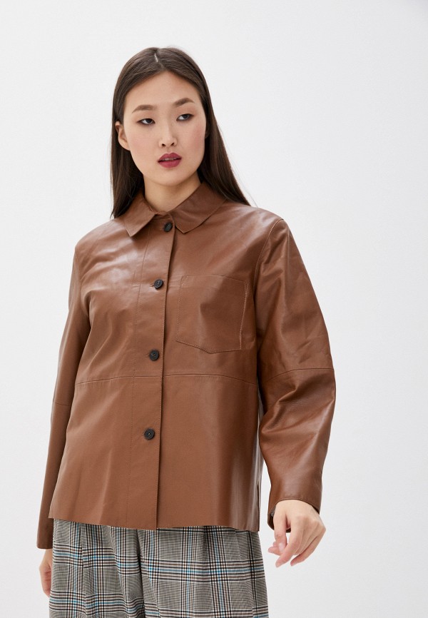 

Куртка кожаная Weekend Max Mara, Коричневый