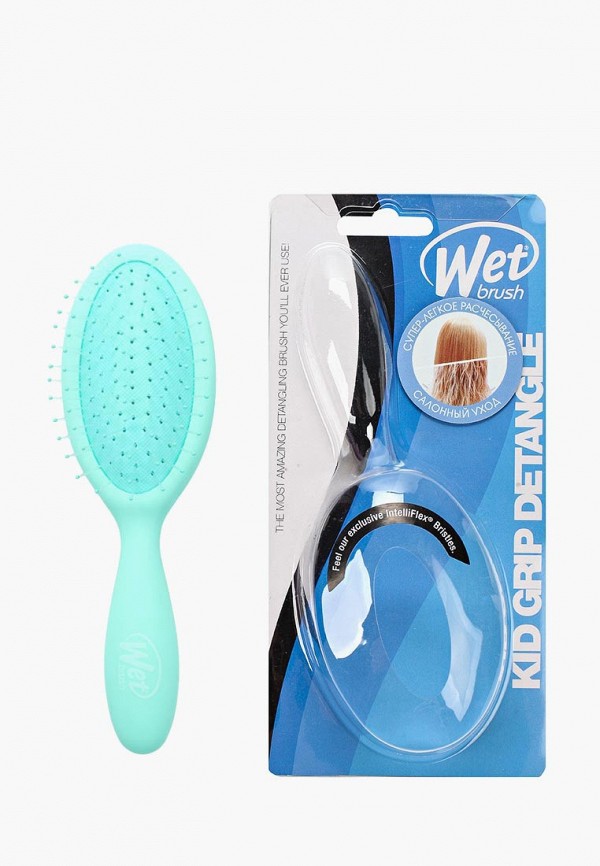 

Расческа Wet Brush, KID GRIP AQUA ля волос специально для детей (мятная, Бирюзовый