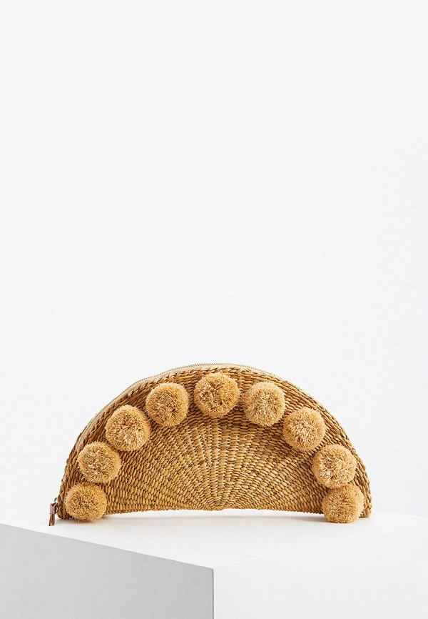 

Клатч Whistles, Бежевый, Stanley Large Taco Pom Clutch