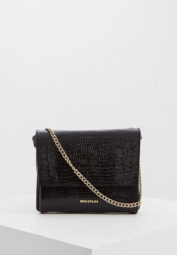 

Сумка Whistles, Черный, ELENI LIZARD CROSSBODY BAG
