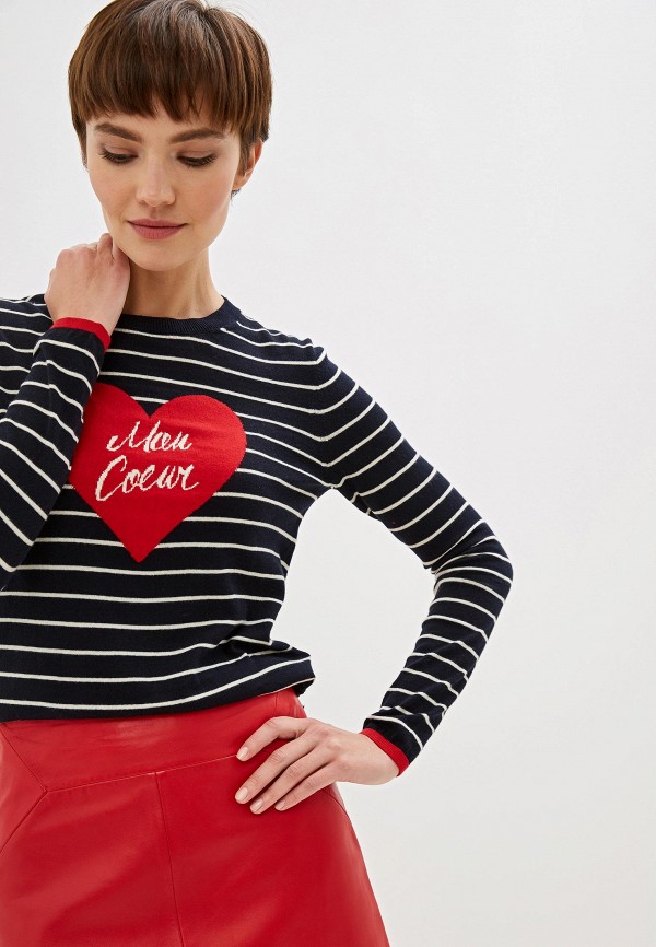 

Джемпер Whistles, Mon Coeur Heart Stripe Knit, Черный